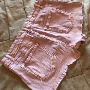 Lilac Stretchy Denim Shorts!